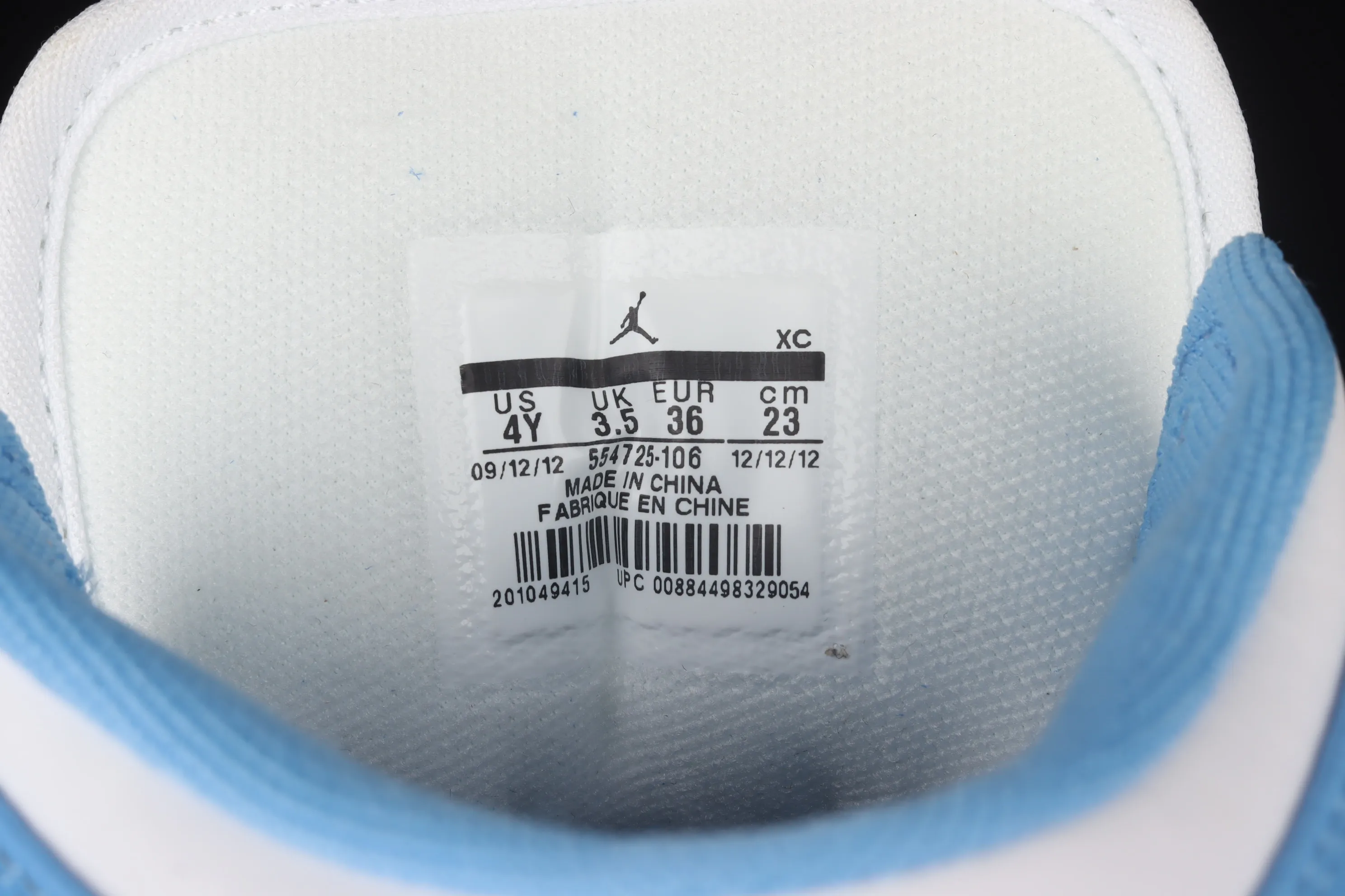 All categories Air Jordan Jordan series basketball shoes Air Jordan 1 Mid G version pure original Air Jordan 1 Mid AJ1 Joe 1 North Carolina blue China basketball shoes 554725-106